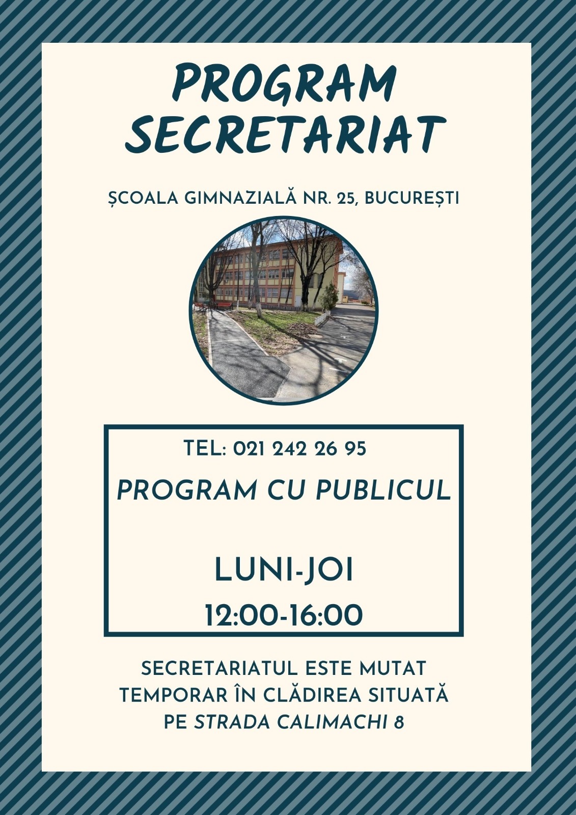Program Secretariat - Calimachii 8
